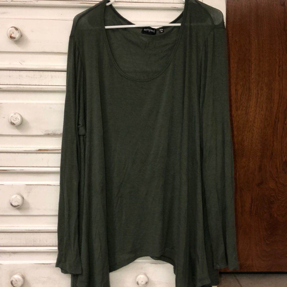 Army Green Long Sleeve Tee